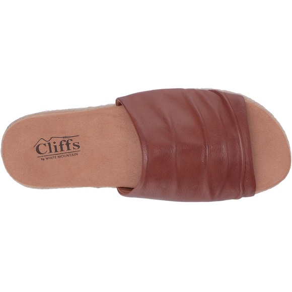 NEW Cliffs by White Mountain Soft Leather Platform Sandals - Picture 4 of 6